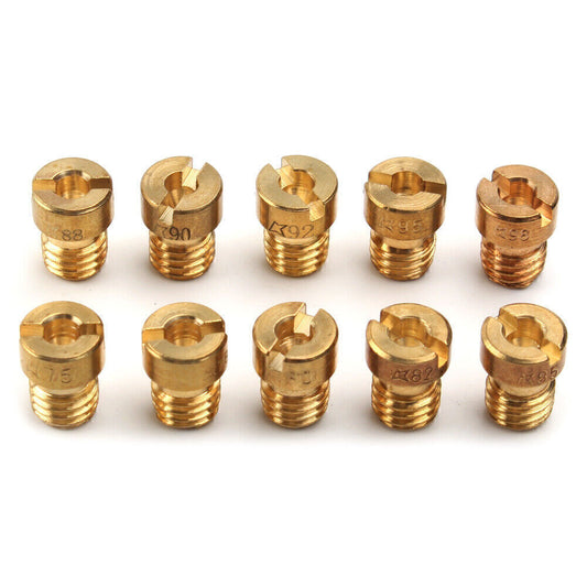 ya 3 6.23 75-98 Carb Carburettor Main Jets Nozzle Set 5MM Gold For Dellorto Carburetor