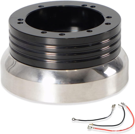 ya 8 5.27 5 & 6 Hole Steering Wheel Black Hub Adapter For Flaming for Chevy River GM Ididit