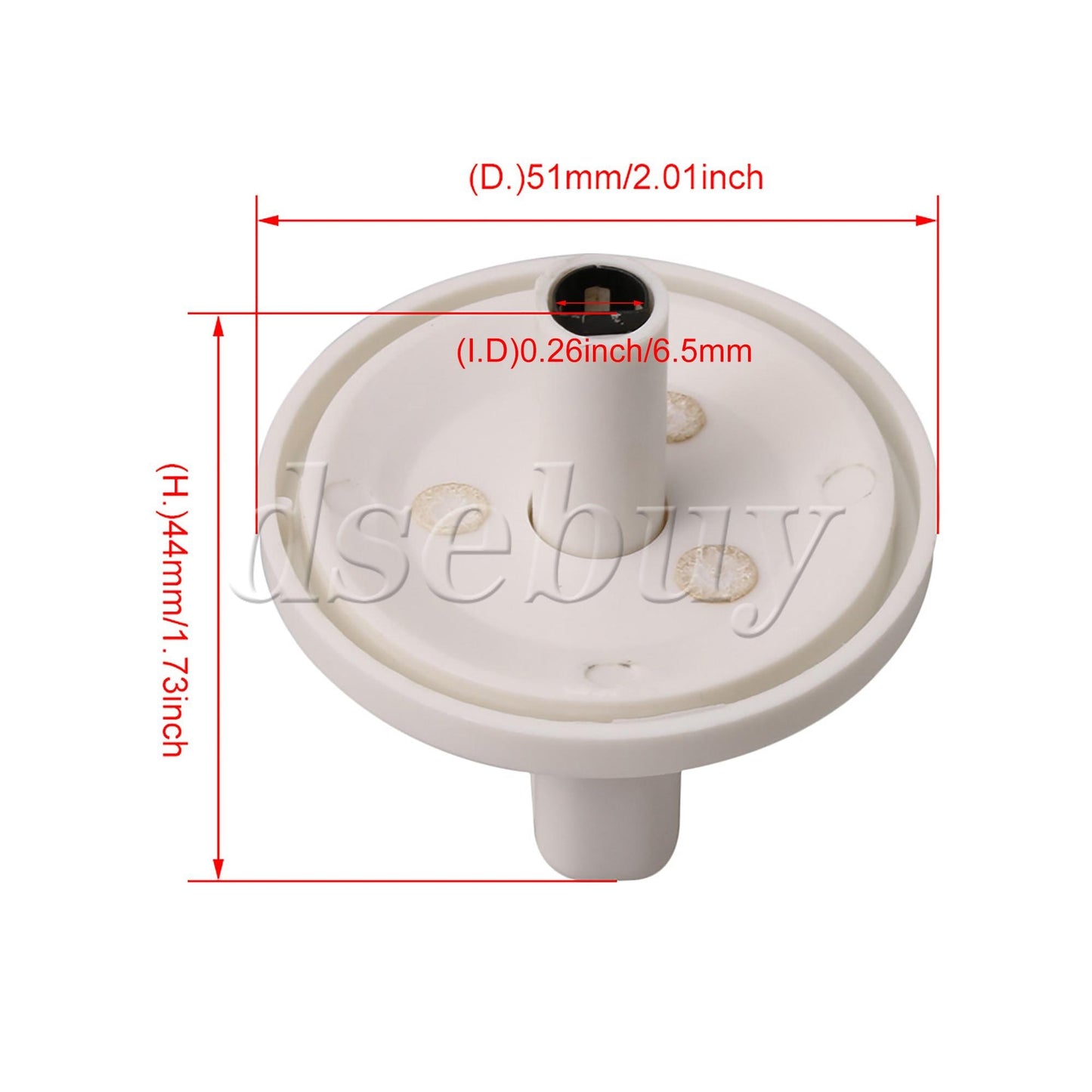 ya 26 Plastic White Dryer Timer Control Knob WE01X10160 Replacement for WSM2700HAWWW