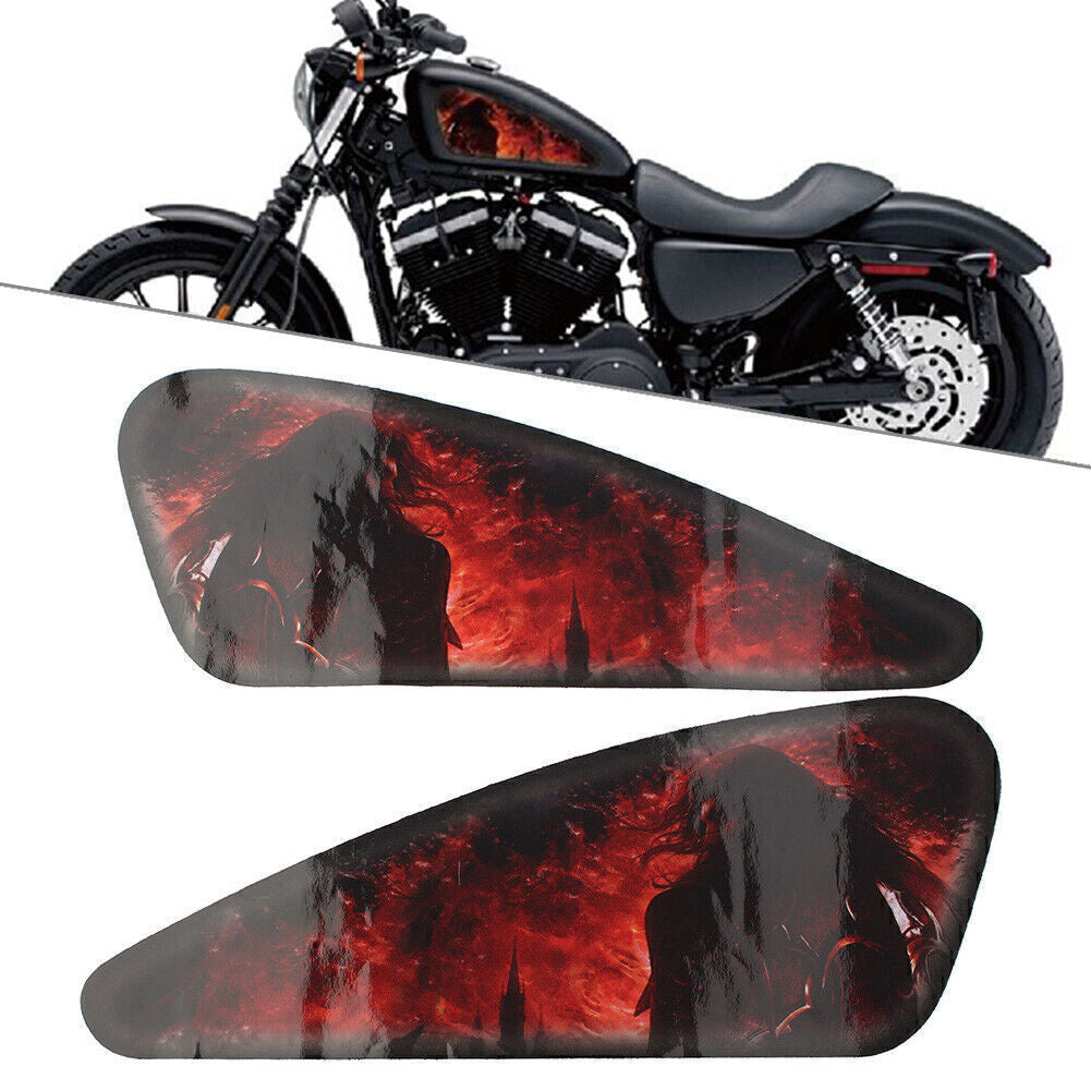 ya 2 7.16 3D Motorcycle Decals Fuel Gas Tank Stickers for Harley XL883 1200 Softail Dyna