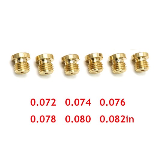 ya 4 6.17 6pcs Replacement S&S B E G OHO shorty V Twin Carburetor Main Jet 0.072-0.082