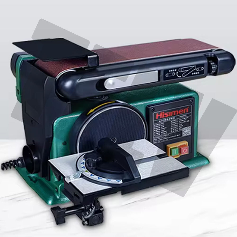 ya 17 550W Induction Motor Adjustable Belt Sander Disc Bench Belt Machine,