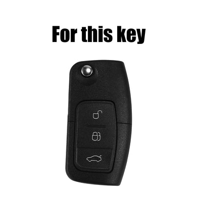 ya 5 8.7 Button Remote Key Chain Fob Case PU Leather for Ford Mondeo Focus Galaxy C Max