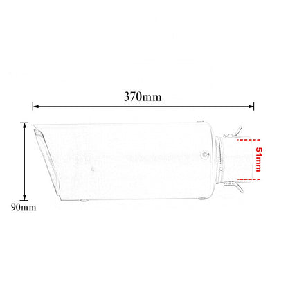 ya 5 8.7 51mm 250mm Motorcycle DB Killer Slip On Pipe Muffler Tips Replac Baffles