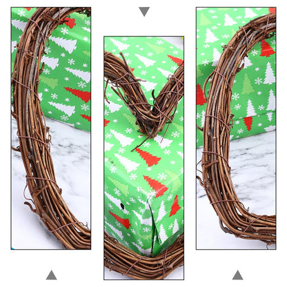 ya 25 3 Pcs Tree Pendant Rattan Love Heart Shape Hangings Xmas Adornments