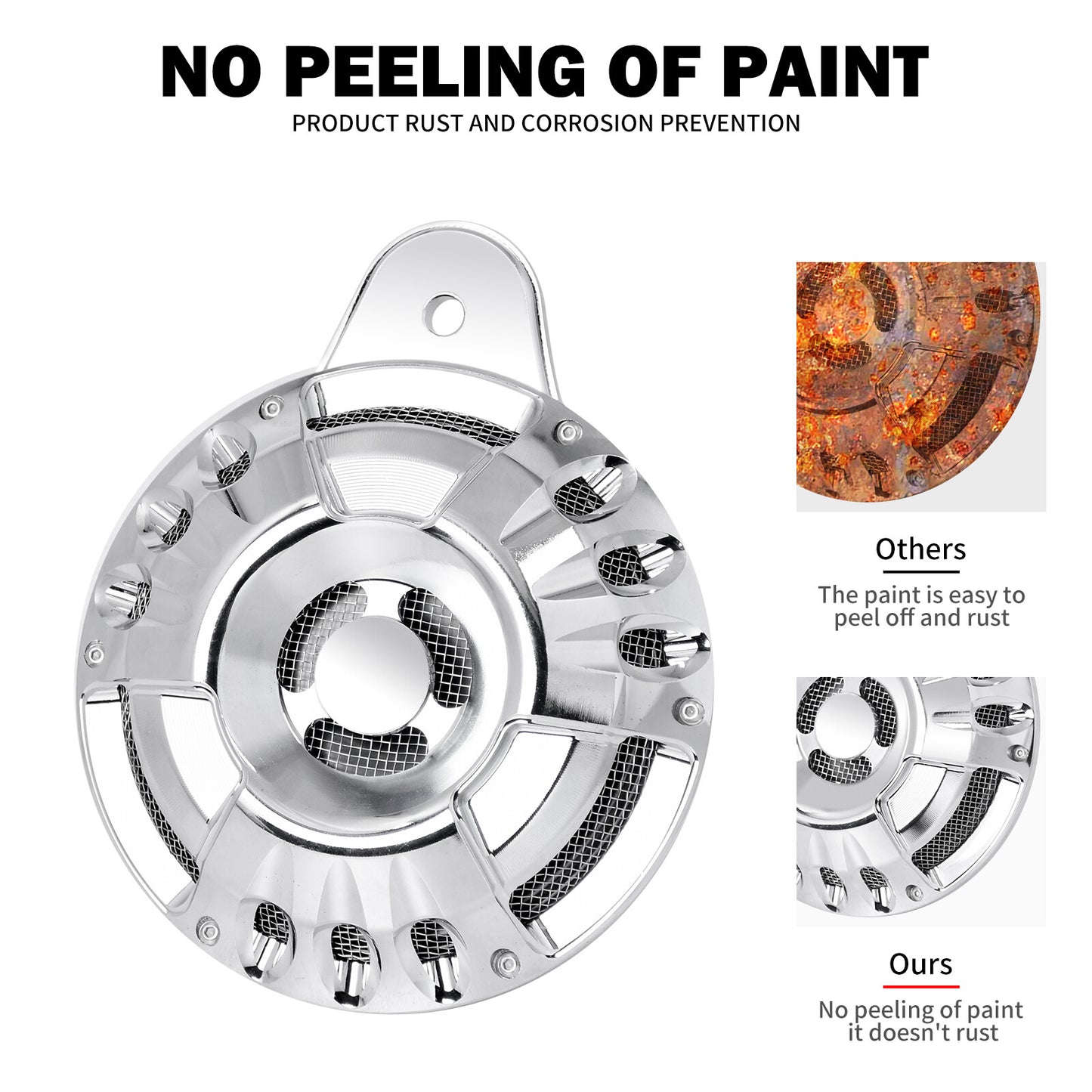 ya 5 8.7 Chrome 110 dB Horn Speaker Cover for Harley Touring Big Twin 1991-2017 Sportster