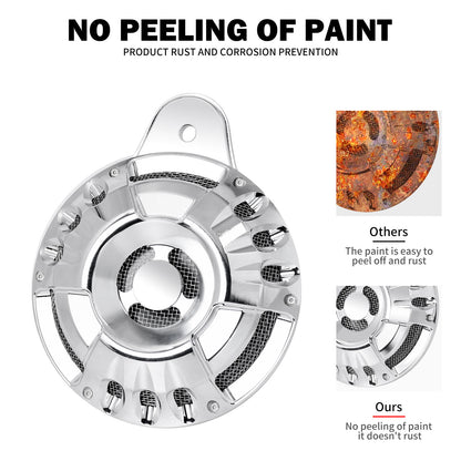ya 5 8.7 Chrome 110 dB Horn Speaker Cover for Harley Touring Big Twin 1991-2017 Sportster