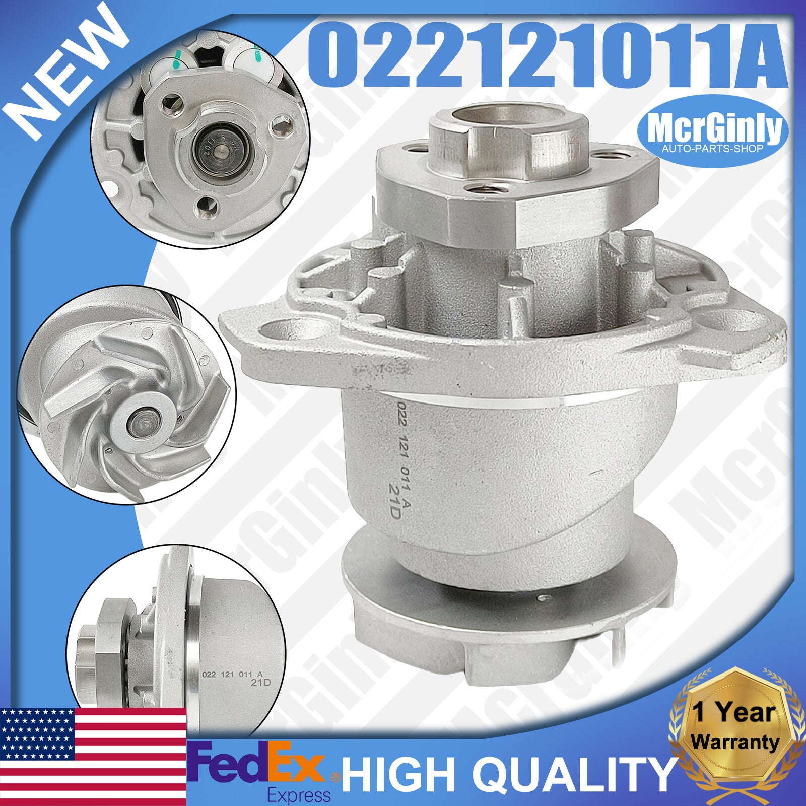 ya 11 6.8 Engine Water Pump 022121011A for VW EOS Touareg for Passat CC for Audi Q7 3.6T 3.2T