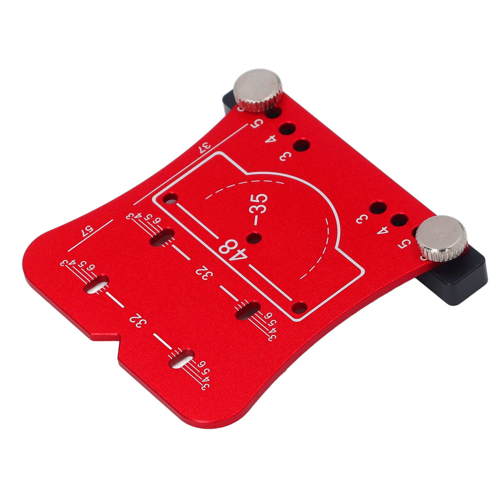ya 17 Red 35mm Hinge Hole Jig Aluminum Alloy Drilling Guide Template Woodworking