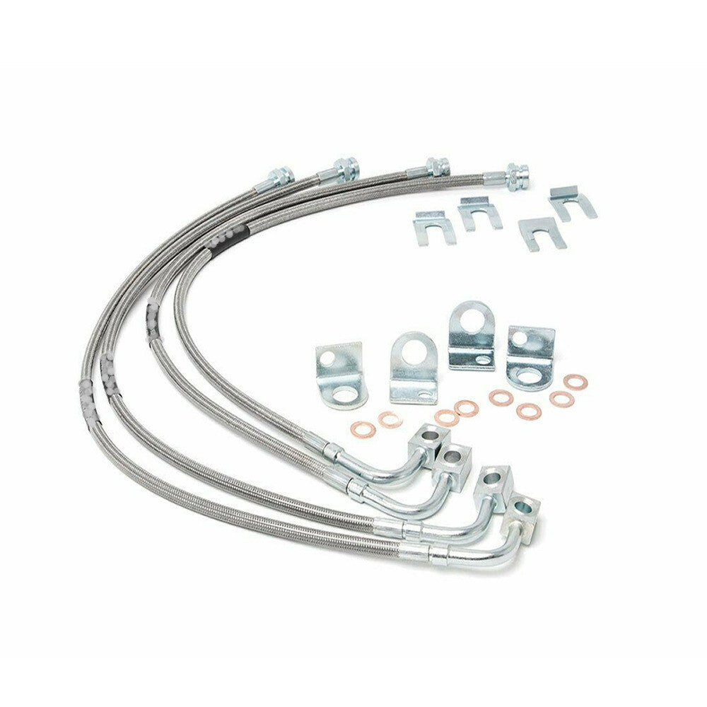 ya 10 5.28.3 89716 Front&Rear Stainless Brake Lines for Jeep for Wrangler 2.0 3.6L 3.8L 2007-2018
