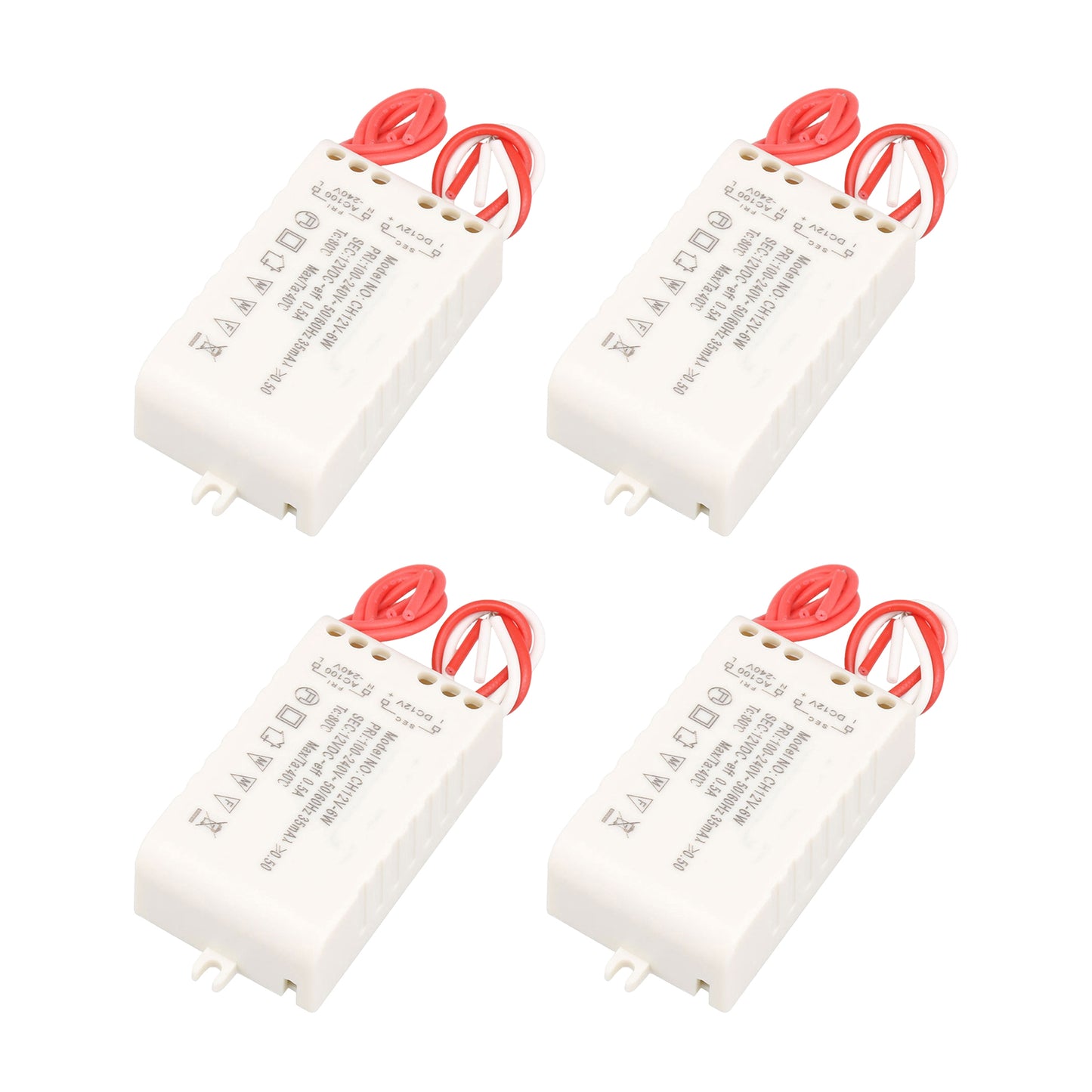 ya 14 4Pieces 12V 6W DC Output Transformer for LED Lighting Electronic Parts w/ Cord