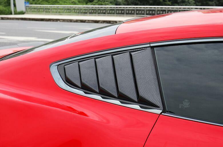ya 5 8.7 Carbon Fiber Side Vent Window Scoop Louver Cover for Ford for Mustang ST 2015-2022