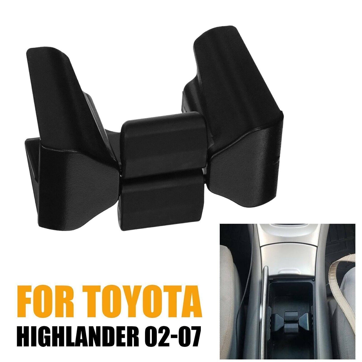 ya 4 6.21 Fits 2002 - 2007 for Toyota Highlander Black Center Console Cup Holder Insert Divider