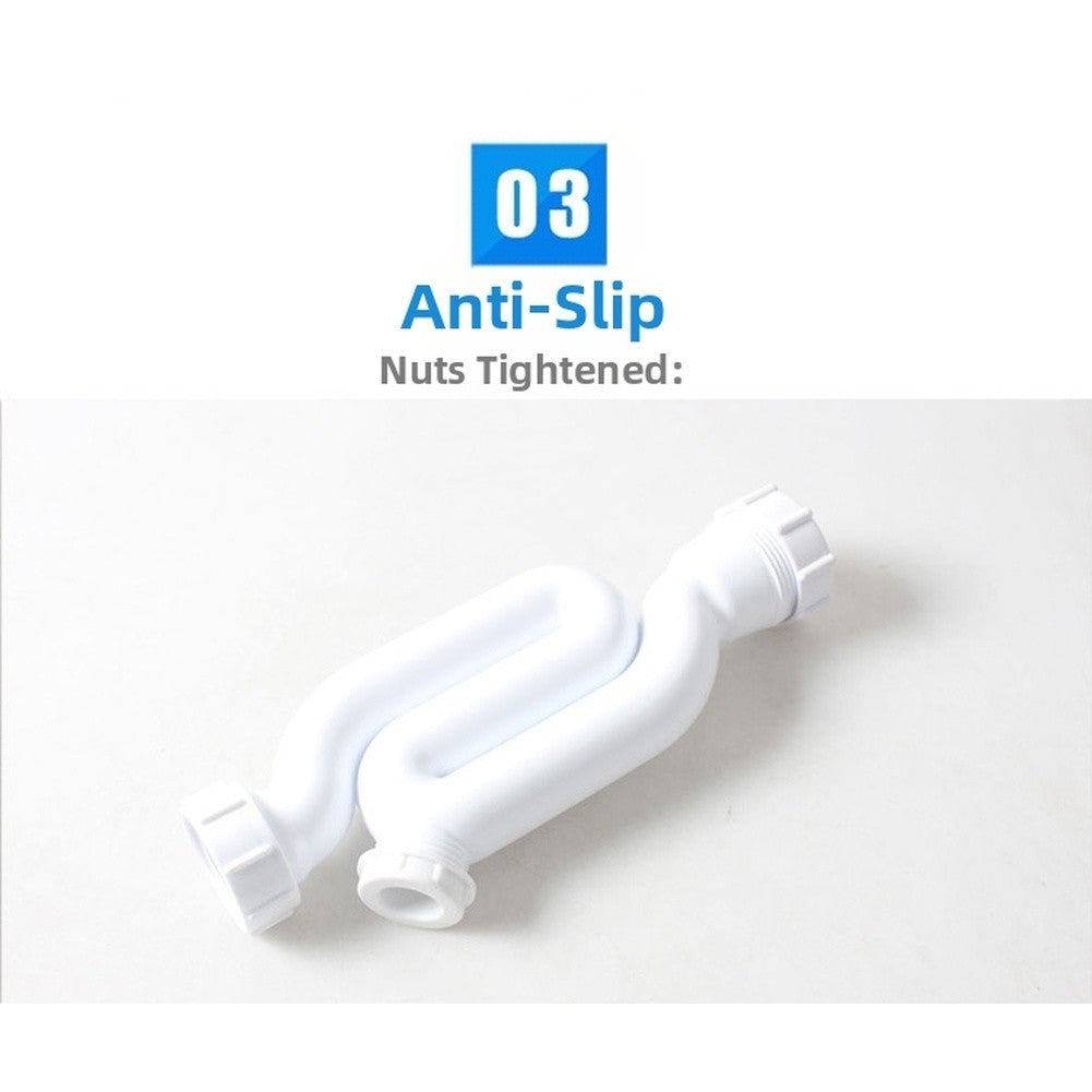 ya 14 1 1 4 Inch PP Sink Drain Pipe with S Bend for Floor Basin and Smell Prevention