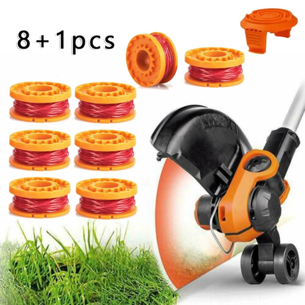 ya 17 8+1PCS Trimmer Spool Line For WG154 WG163 WG180 WG175 WG155 WG151 WG160 New