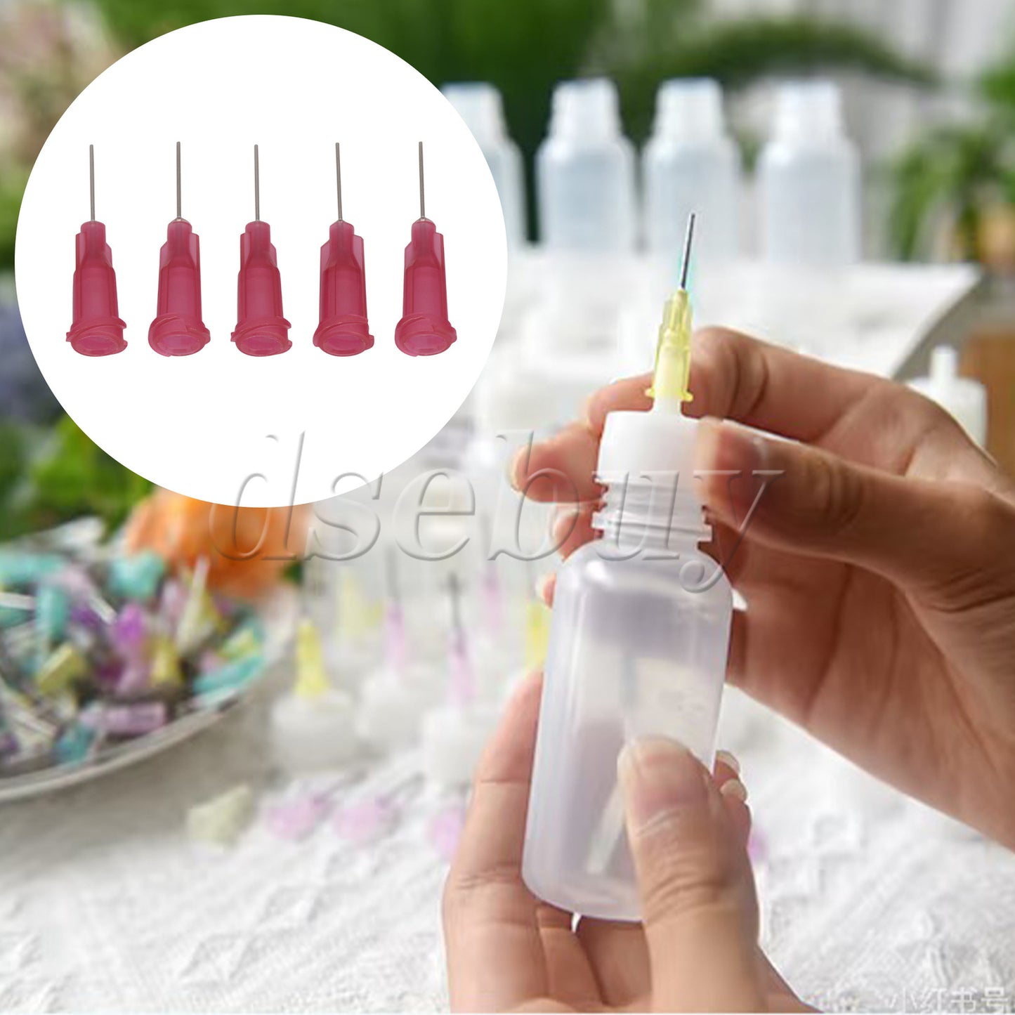 ya 14 200 Pieces Red Dispensing Blunt Tool 1/2 For Liquid Dispenser Adhesive Glue