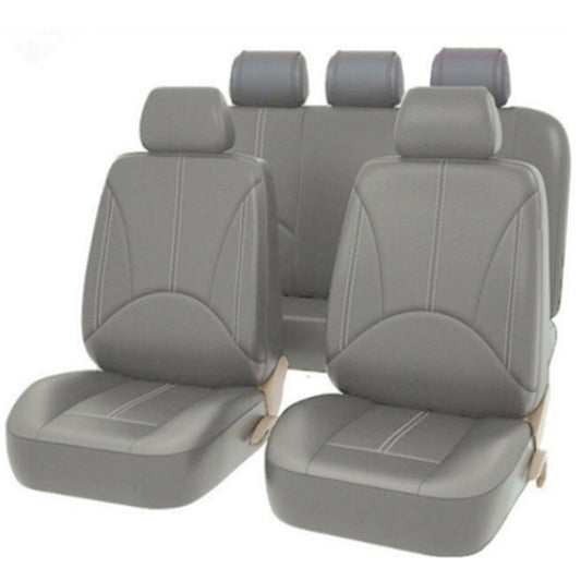ya 12 5.22 PU Leather Car for Seat Cover Cushion Accessories Car Front Rear Full Set Gray Parts