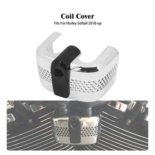 ya 2 6.27 Chrome ABS Ignition Coil Cover for Harley Softail Breakout Street Fat Bob 18-24