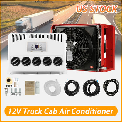 ya 5 8.7 12V Car Cab Split A/C For Engineering Truck Caravan RV Universal Air Conditioner
