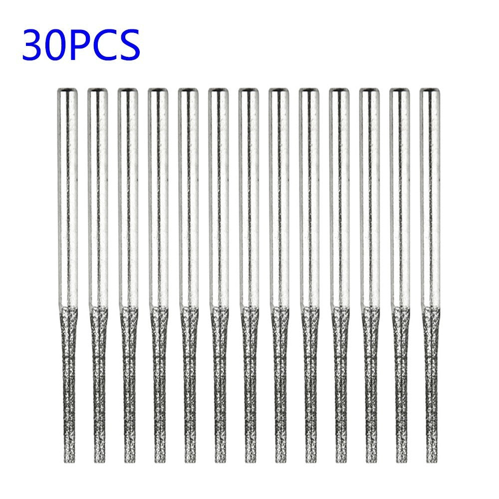 ya 28 30pcs Jade Punching Needle 2.35mm Toolholder Dia For Rotating Tools W/3/32chuck