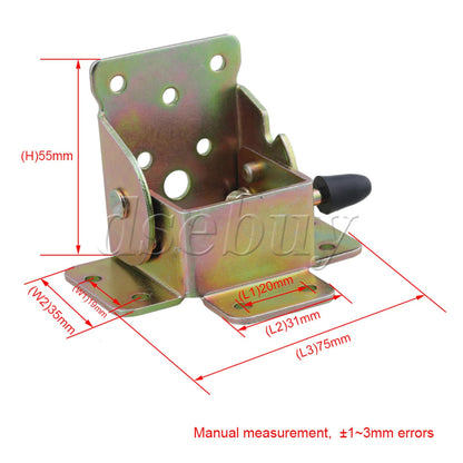 ya 26 4PCS Extension Table Bed Leg Feet Foldable Side Brake Support with Screw