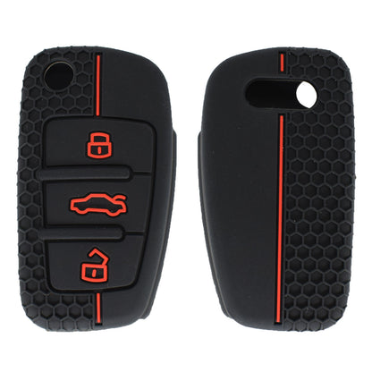 ya 5 8.7 Silicone Key Cover Shell Fob Case for Audi A1 S1 A3 S3 A4 A6 RS6 TT Q3 Q7 Rubber