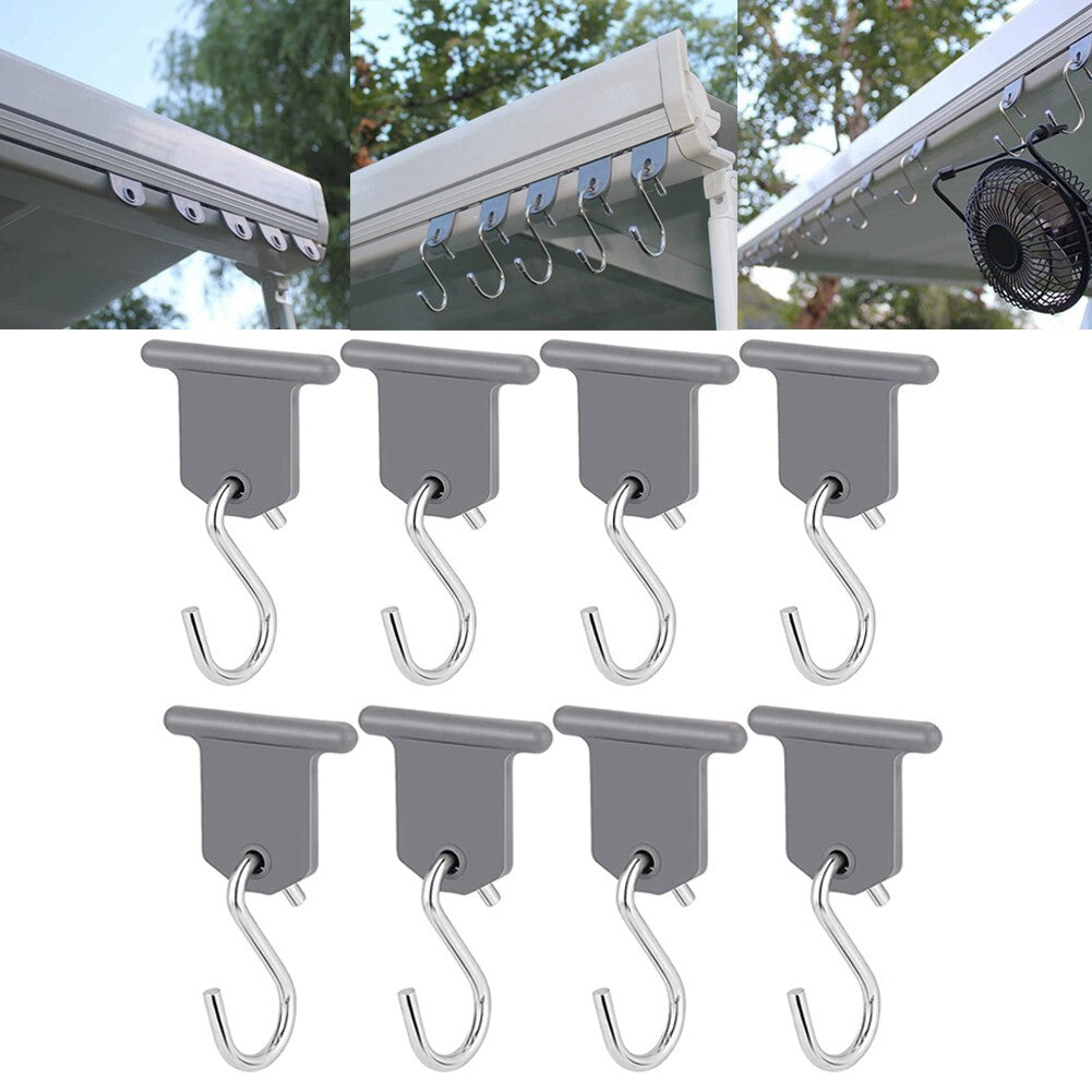 ya 10 5.28.2 8* Camping Awning Hooks Clips RV Tent Hangers Light Hangers Cover For Caravan