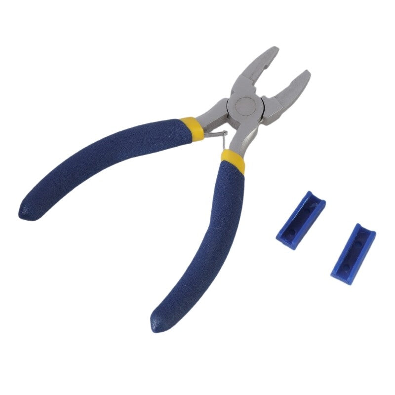 ya 25 Flat Nose Pliers Plus 2 Replacement Plastic Jaws for DIY and Craft Projects