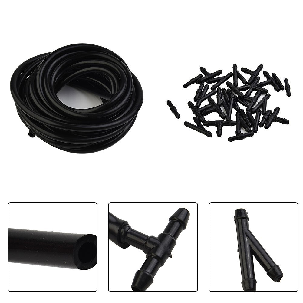 ya 5 8.7 Hose Wiper Tube For Nozzle Pump Washer Water Windshield Wiper Black
