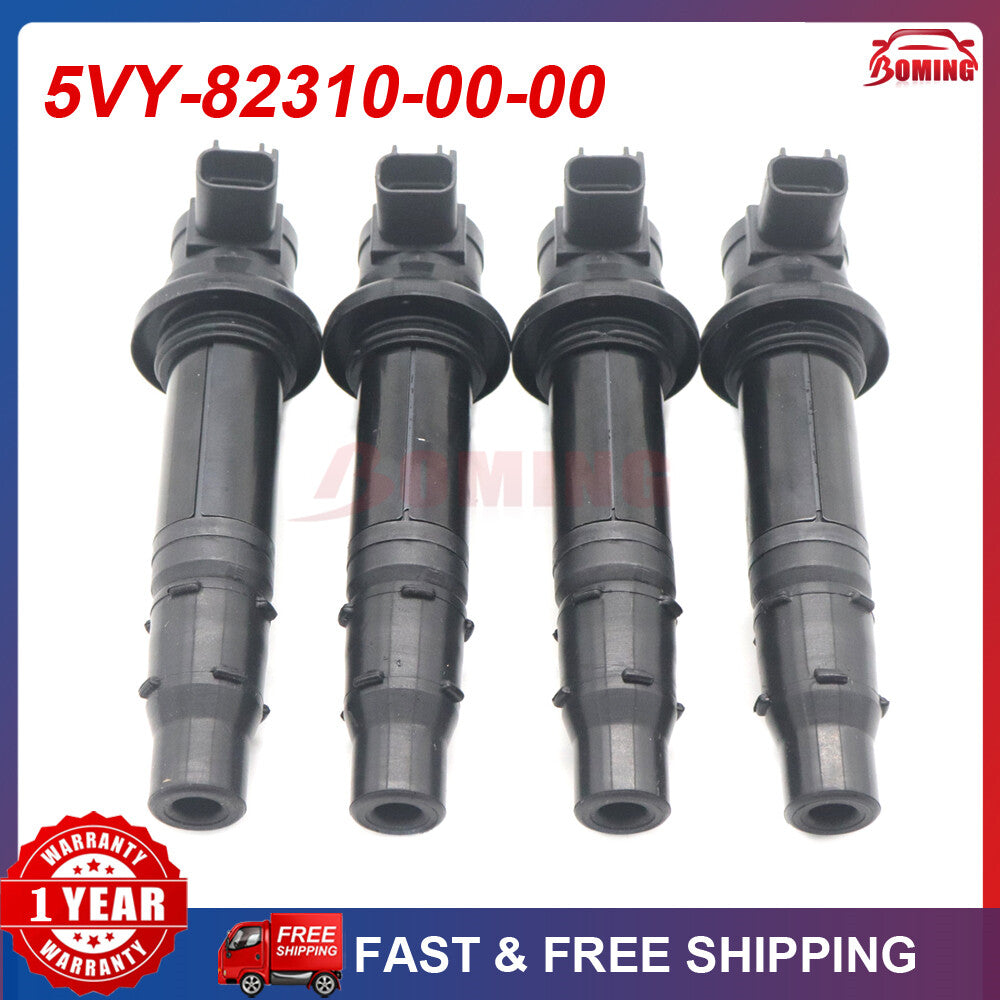 ya 5 8.7 4PCS New Ignition Coil 5VY-82310-00-00 for Yamaha FZ1 V-MAX 1700 YZF-R1 YZF-R6