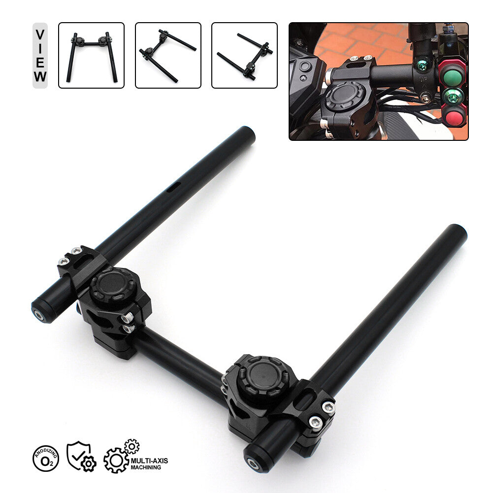 ya 2 6.26 CNC 22mm Handlebars 28mm Riser Fork Clip-Ons Handle Bar CNC Handlebar Black