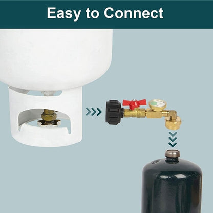 ya 14 Propane Adapter Fast and Safe Propane Bottle Inflator with Night Glow Gauge