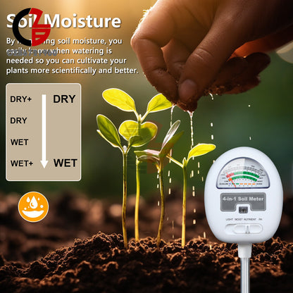 ya 26 4in1 PH Tester Sunlight Soil Moisture Meter Detor Plant Garden Soil PH Meter