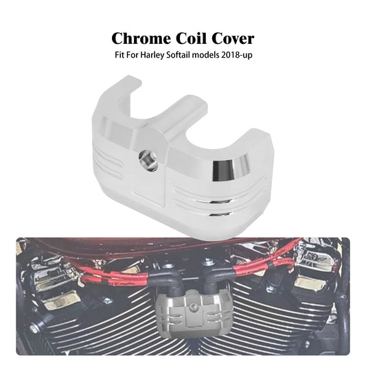 ya 2 6.27 Chrome Aluminum Coil Cover Fit for Harley Softail Street Fat Bob Breakout 18-23