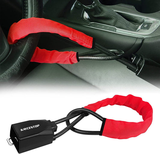 ya 10 5.29 Universal Steering Wheel Lock Anti-Theft Security System Car Truck SUV Auto Lock