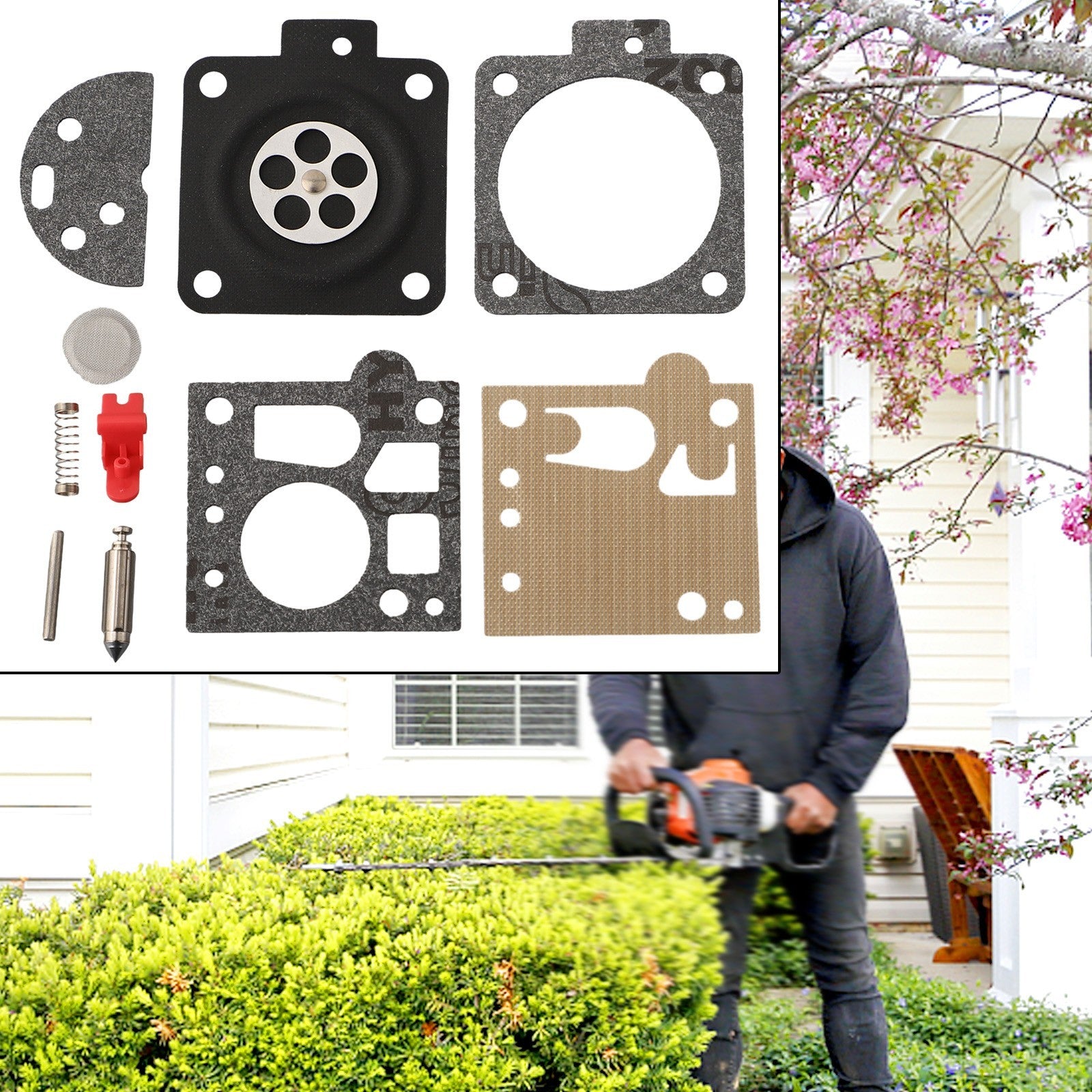 ya 17 Essential Carburetor Gasket Repair Kit for 038 MS380 MS381 Chainsaw Components