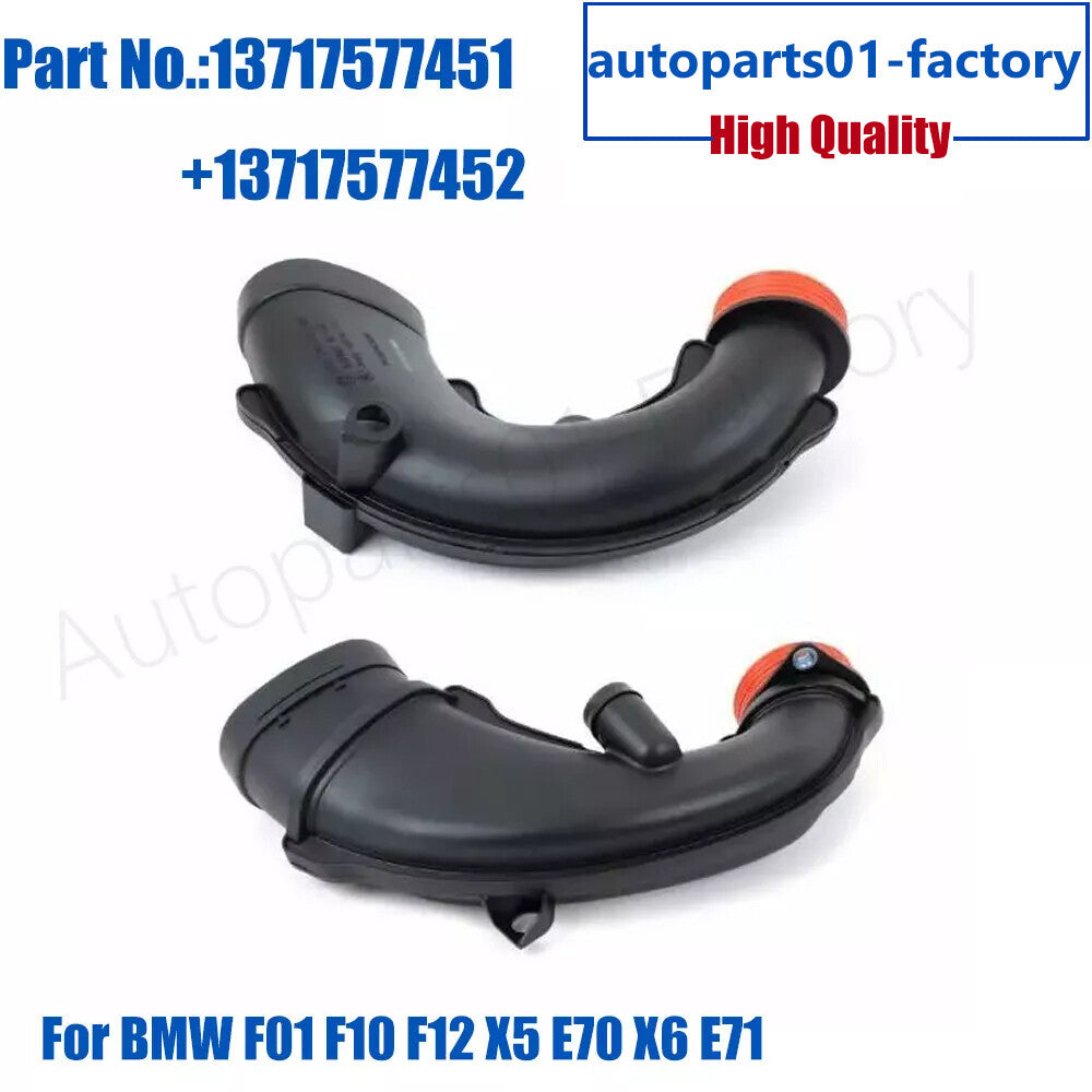 ya 1 7.1 1Pair Left&Right Engine Air Intake Hoses Fit for BMW F01 F10 F12 X5 E70 X6 E71