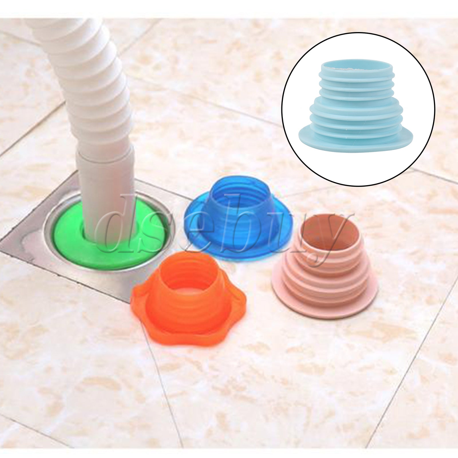 ya 14 6 Pieces n Plastic Sewer Wash Basin Floor Drain Seal Rings 2.36x1.45inch