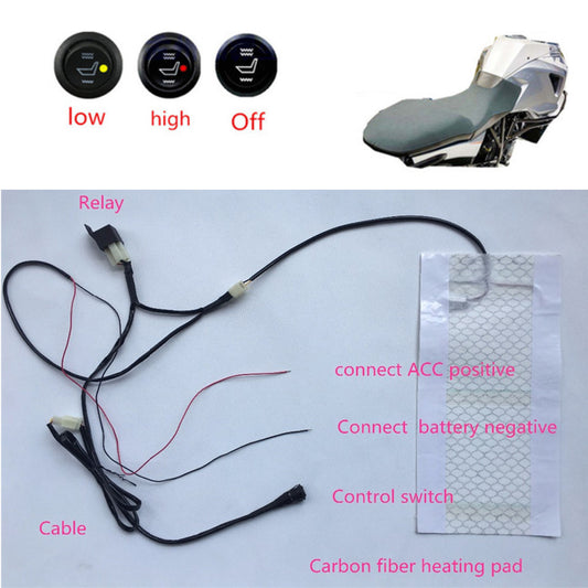 ya 2 6.26.2 Universal Carbon Fiber for Seat Heater Warmer Kit Heated Pad For Motorcycle ATV Bike