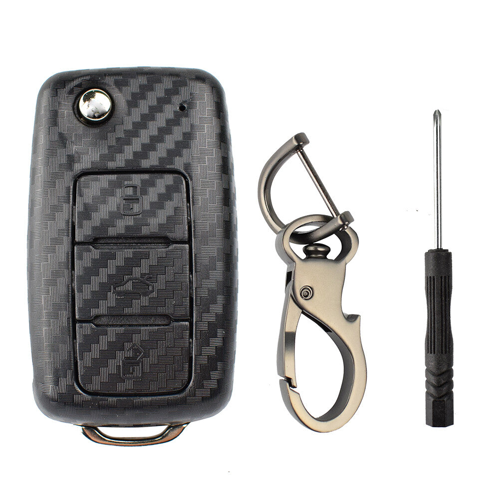 ya 5 8.7 Carbon Fiber Car Key Case Cover Shell for VW for Golf mk5 for Bora for JETTA for Passat Polo Fob