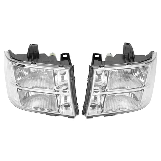 ya 1 8.5.2 Chrome Clear Headlights Assembly for GMC for Sierra 1500 2500HD 3500HD 2007~2014 B