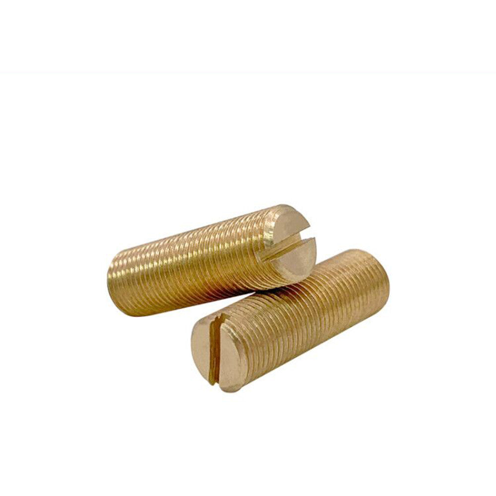 M8 Fine Thread Brass Slotted Set Screws With Flat Point