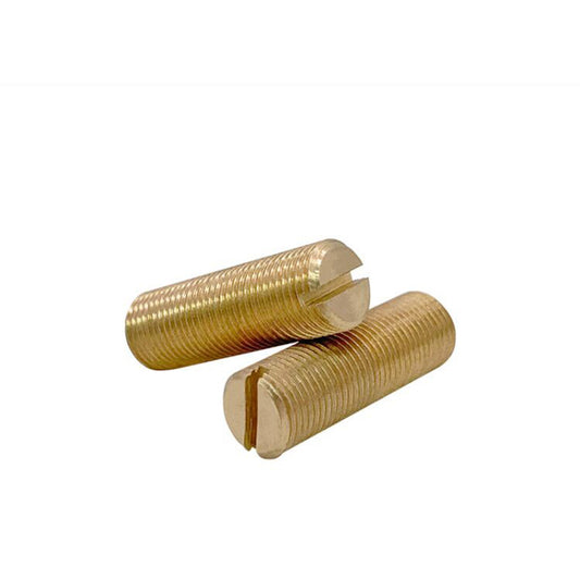 M8 Fine Thread Brass Slotted Set Screws With Flat Point