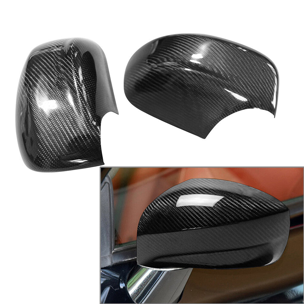 ya 4 6.21 Car Side Mirror Cover Cap for Nissan GT-R R35 2008-2020 Carbon Fiber Black 2pcs
