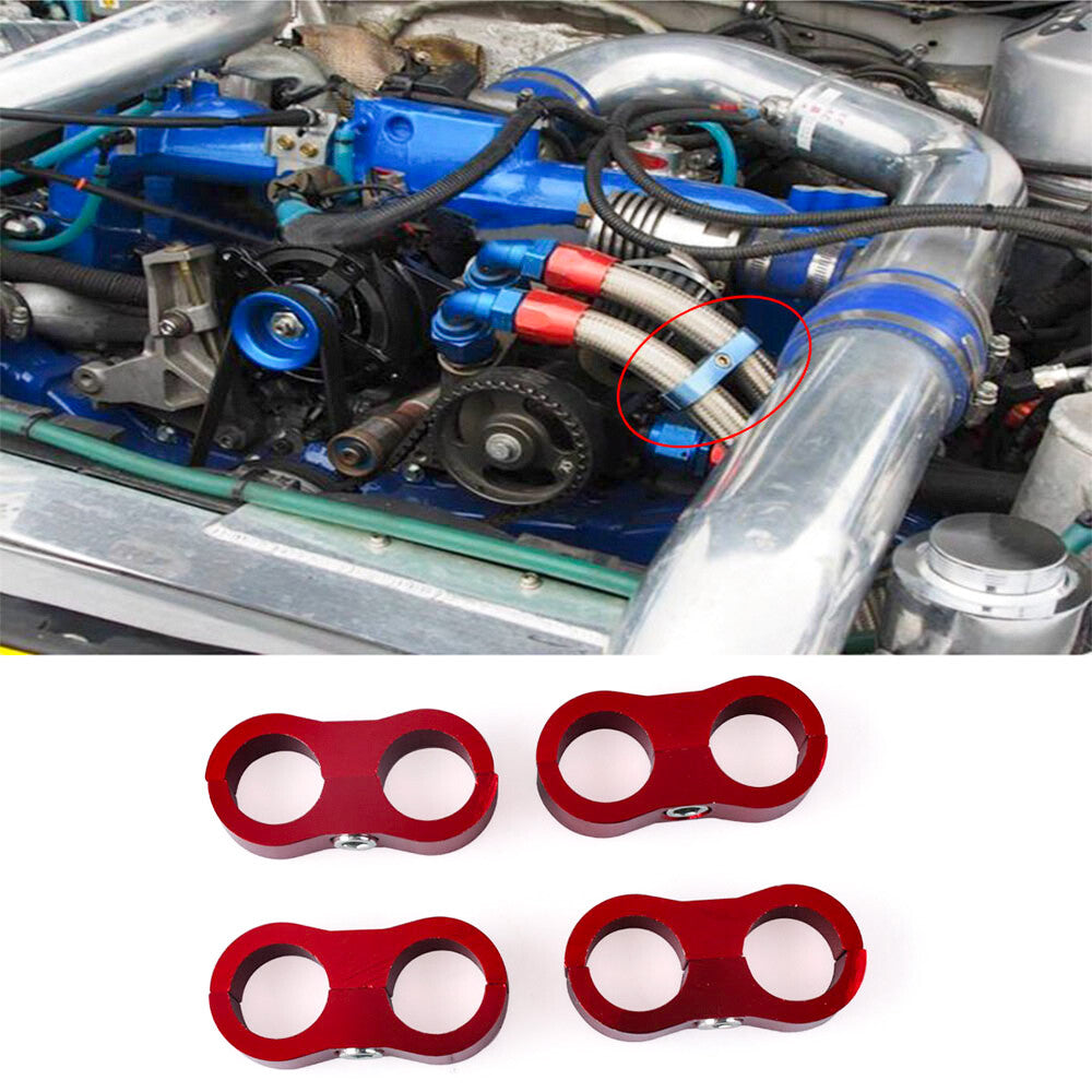 ya 5 8.7 4X AN10 20mm Fastener Fuel Oil Lines Clip Braided Hose Separator Wire Clamp