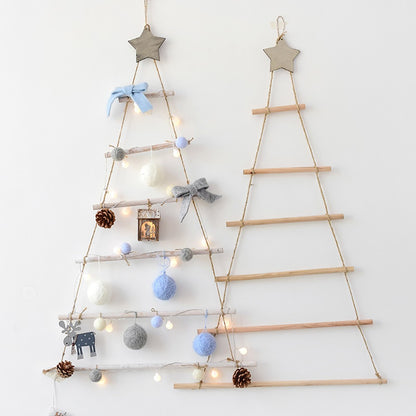 ya 25  Wooden Hanging Or ments With Star For Wall Tree Decoration