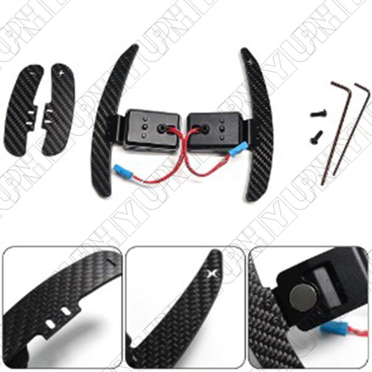 ya 12 5.22 2Pcs Carbon Fiber Steering Wheel Paddle Shifter Magnetic Kit for BMW F20 F22 F30