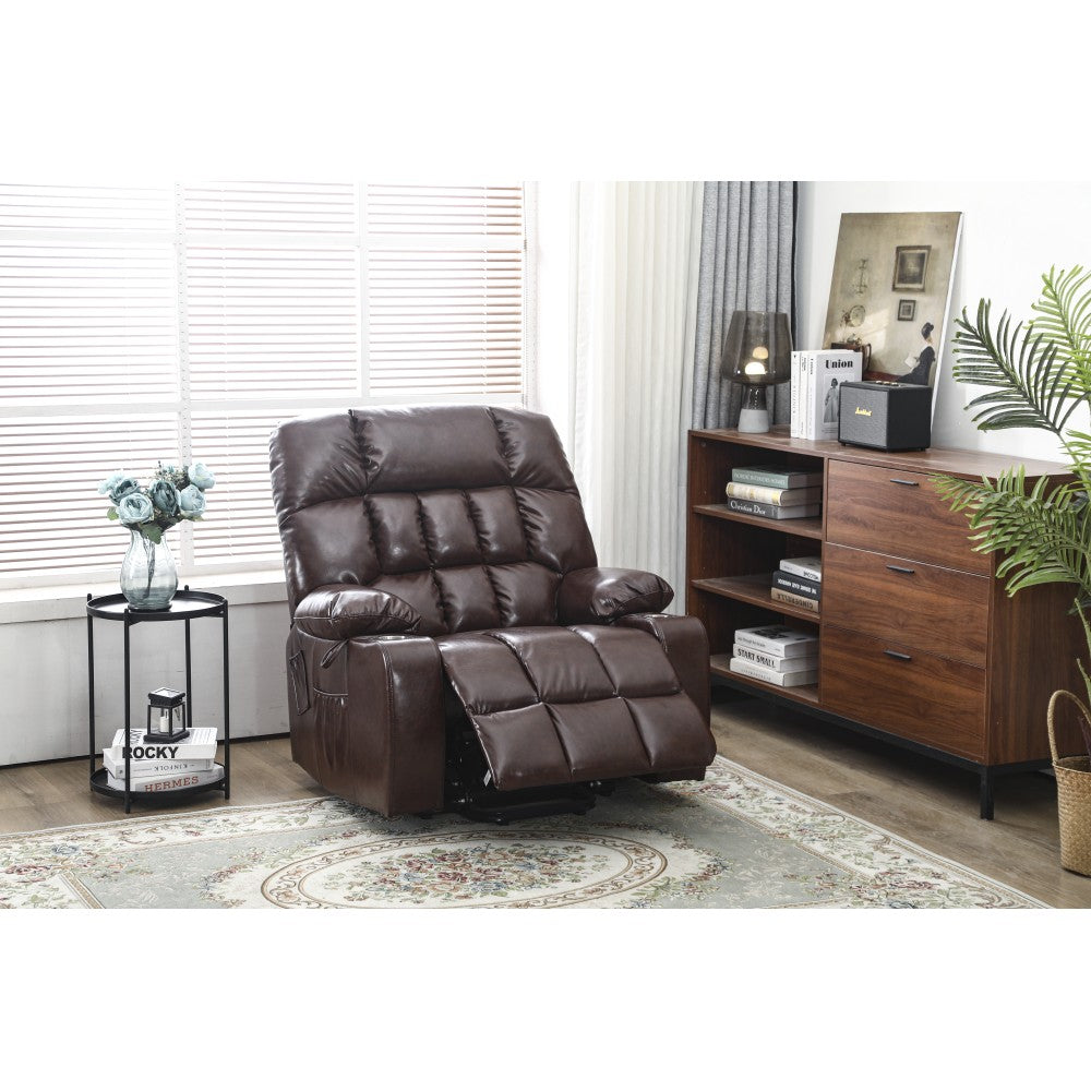 ya 28 Brown PU Power Electric Recliner Lift Chair - Relax Sofa Chair,for Elderly