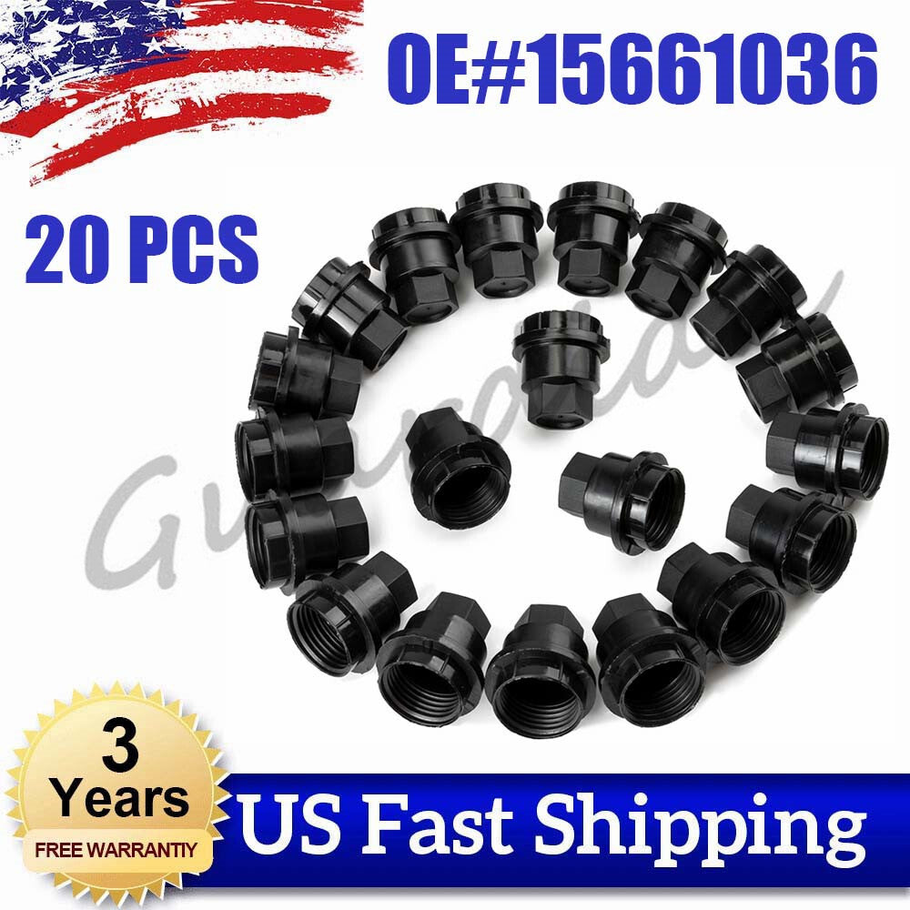 ya 2 7.14 15661036 20PCS New set Black Lug Nut Cover Cap for Chevy Blazer Olds Bravada