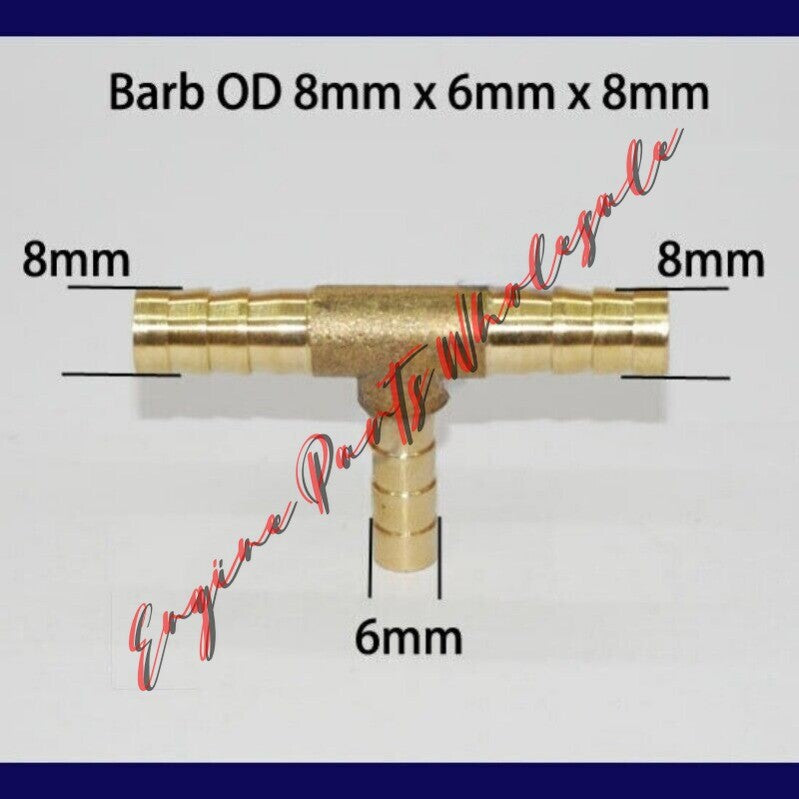 ya 18 7.29 TEE Y Union ELBOW Barb Fitting Connector Reducer Adapter Splicer Joiner to1436